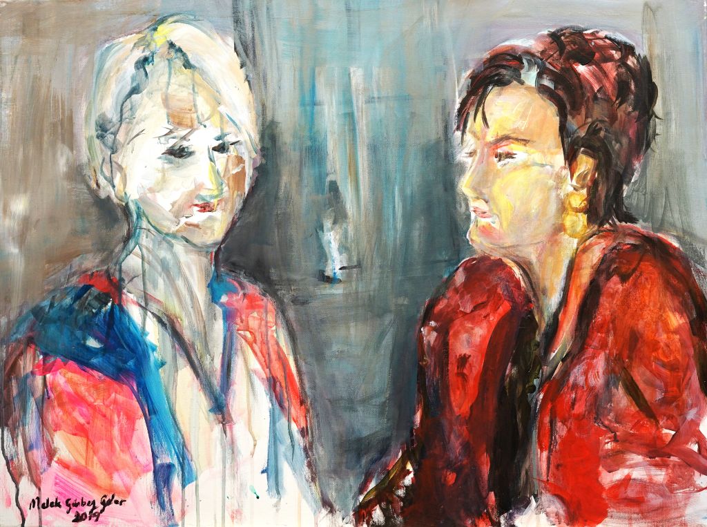Kunstwerk mit dem Titel Two Women an der Donau
