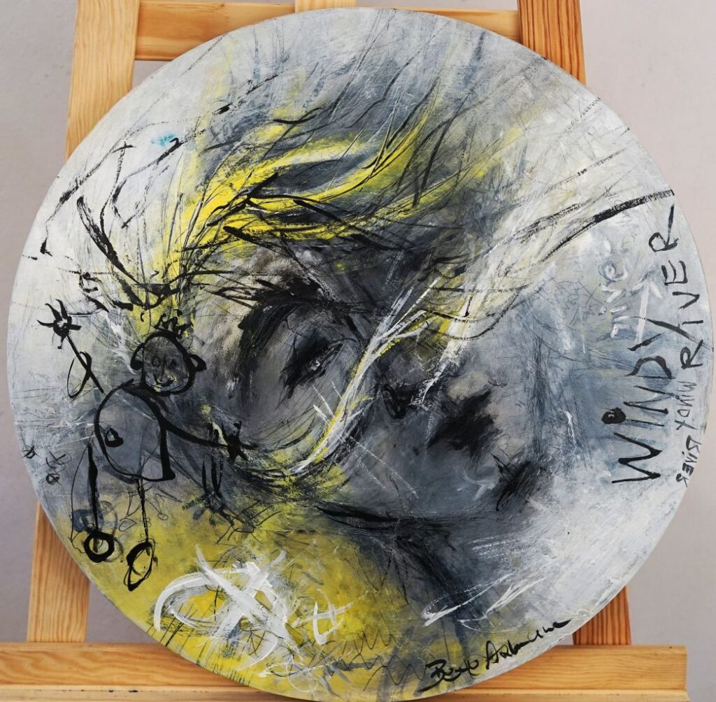 Kunstwerk mit dem Titel V Windy river