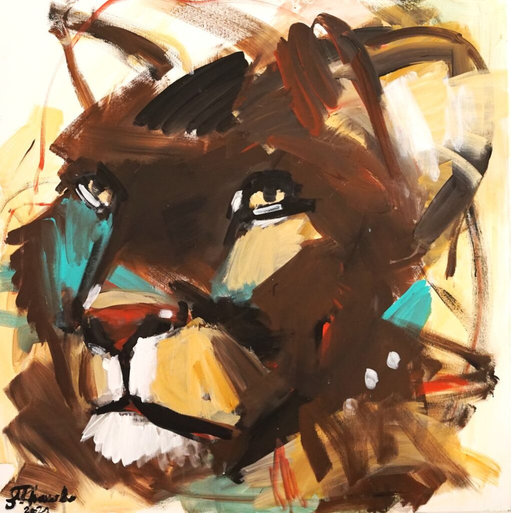 Kunstwerk mit dem Titel Löwe