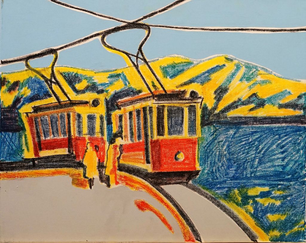 Kunstwerk mit dem Titel Ybbs Straßenbahn I