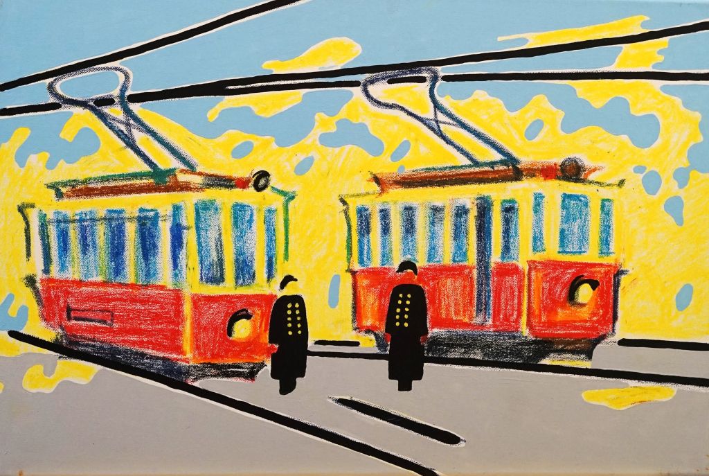 Kunstwerk mit dem Titel Ybbs Straßenbahn II