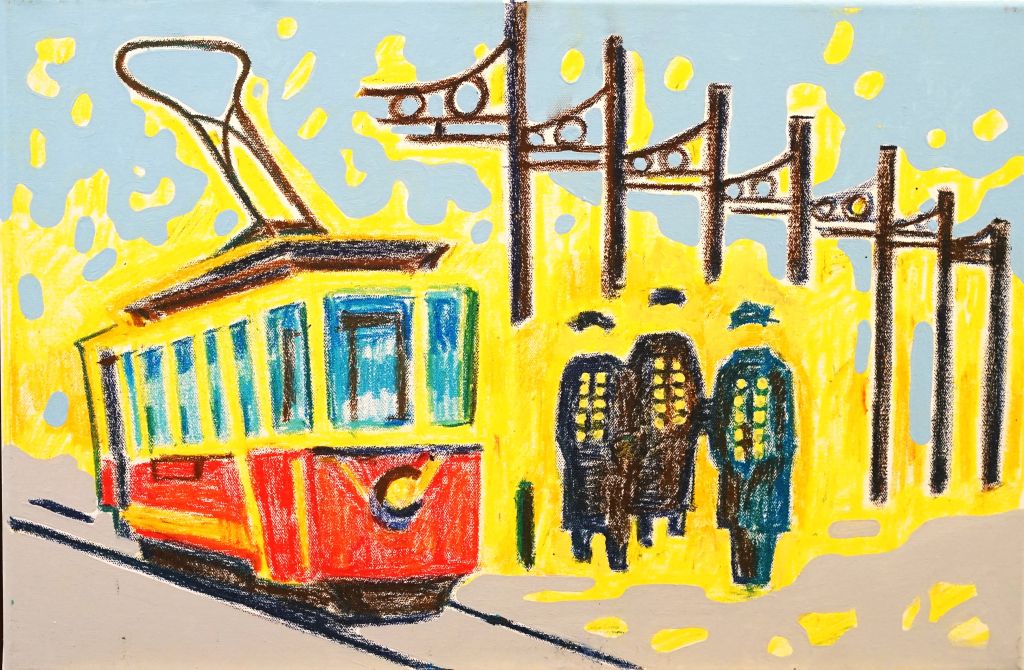 Kunstwerk mit dem Titel Ybbs Straßenbahn III
