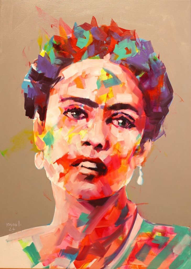 Werk mit dem Titel "Frida Kahlo Live"