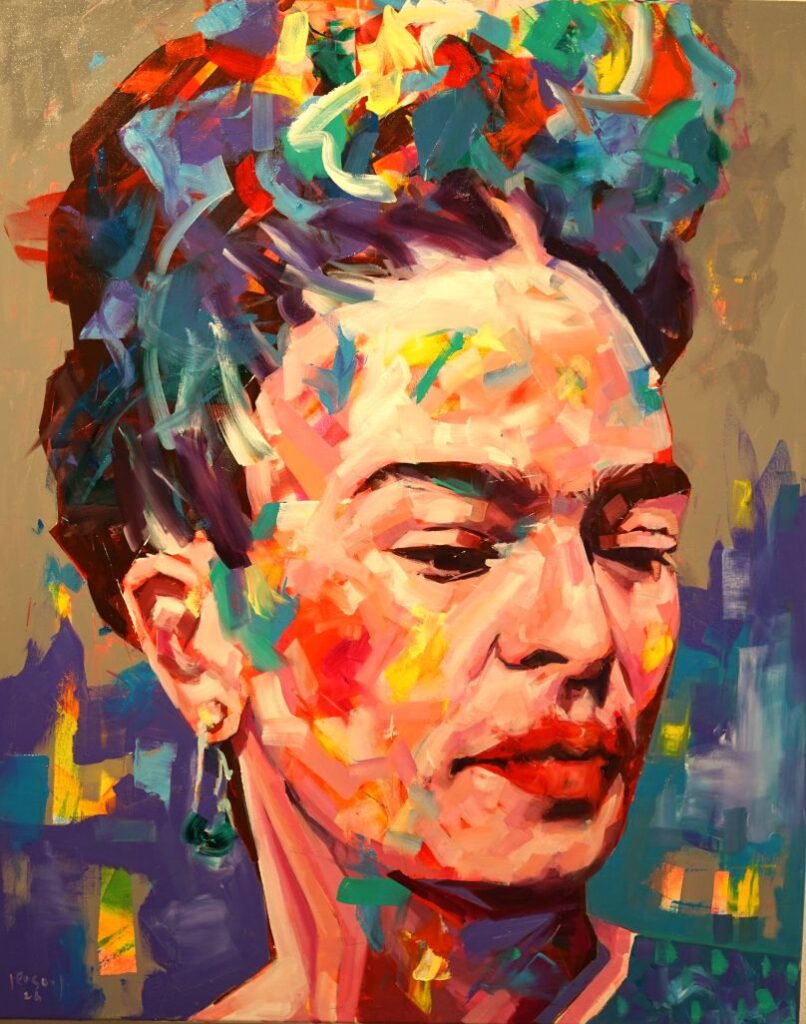 Werk mit dem Titel "Frida Kahlo Live"