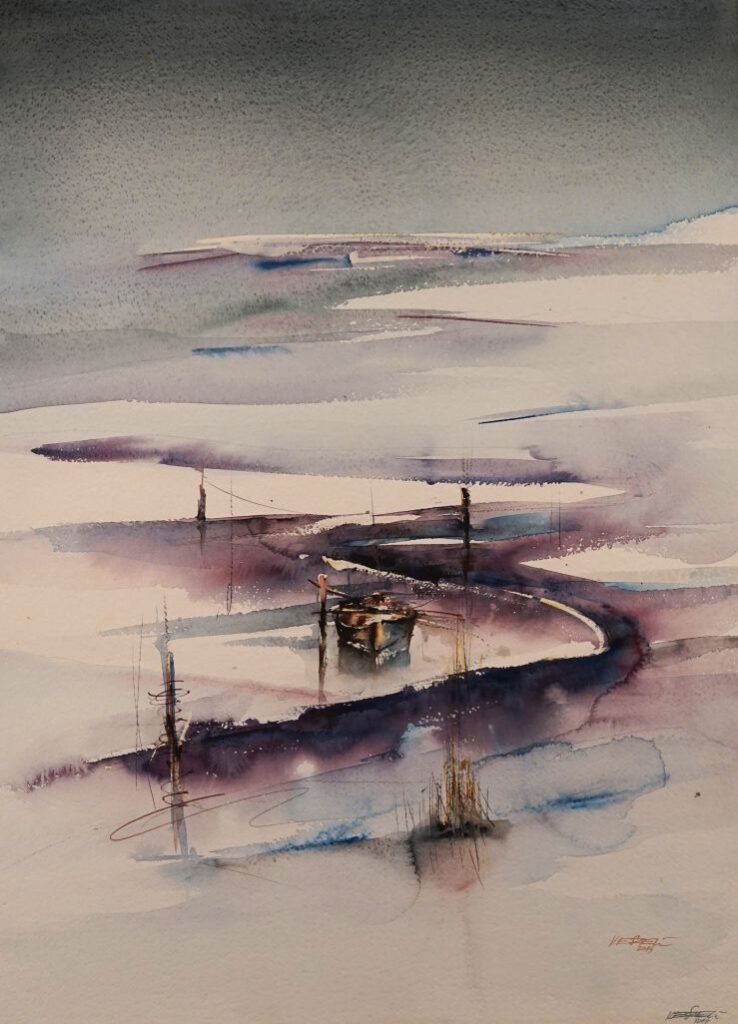 Werk mit dem Titel "Silence of evening"