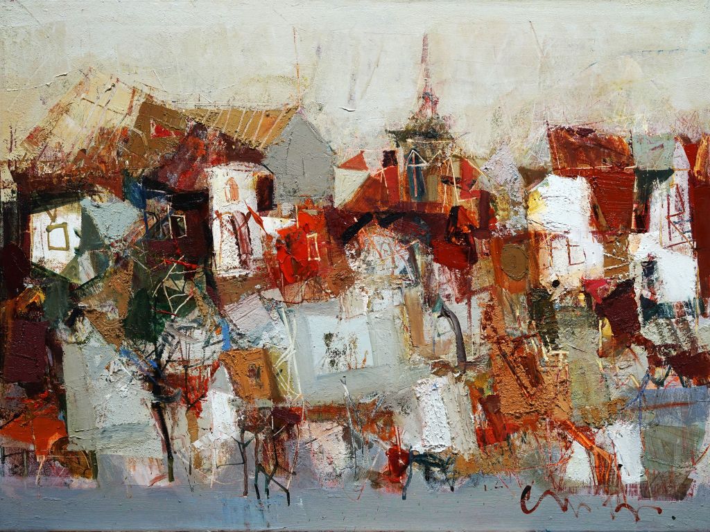 Werk mit dem Titel "Ybbser Landschaft II"