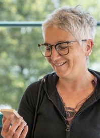 Portrait der belgischen Künstlerin Carla Ferilli