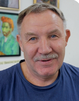 Portrait des kirgisischen Grafikers Wladimir BARANTSCHIKOV